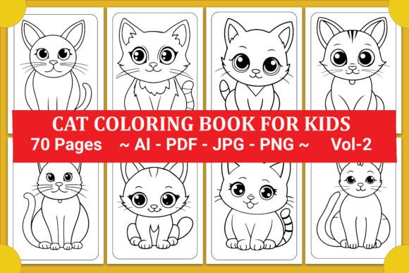 CUTE CAT COLORING BOOK for KIDS