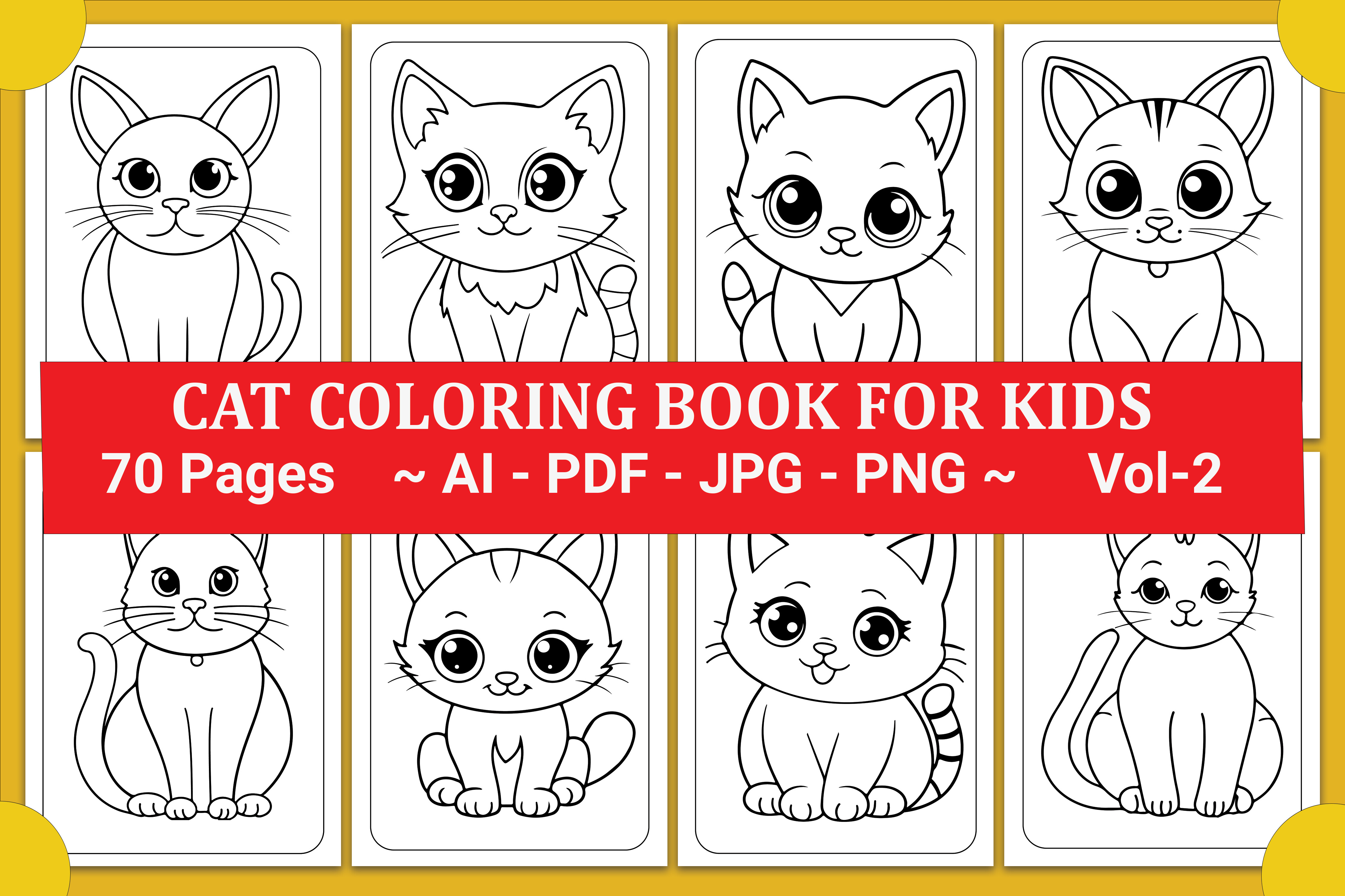 CUTE CAT COLORING BOOK for KIDS