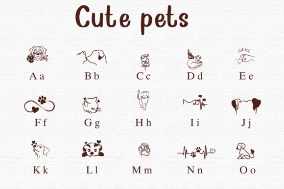 Cute Pets Font - Preview 1