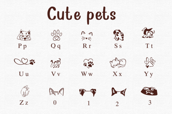 Cute Pets Font - Preview 2