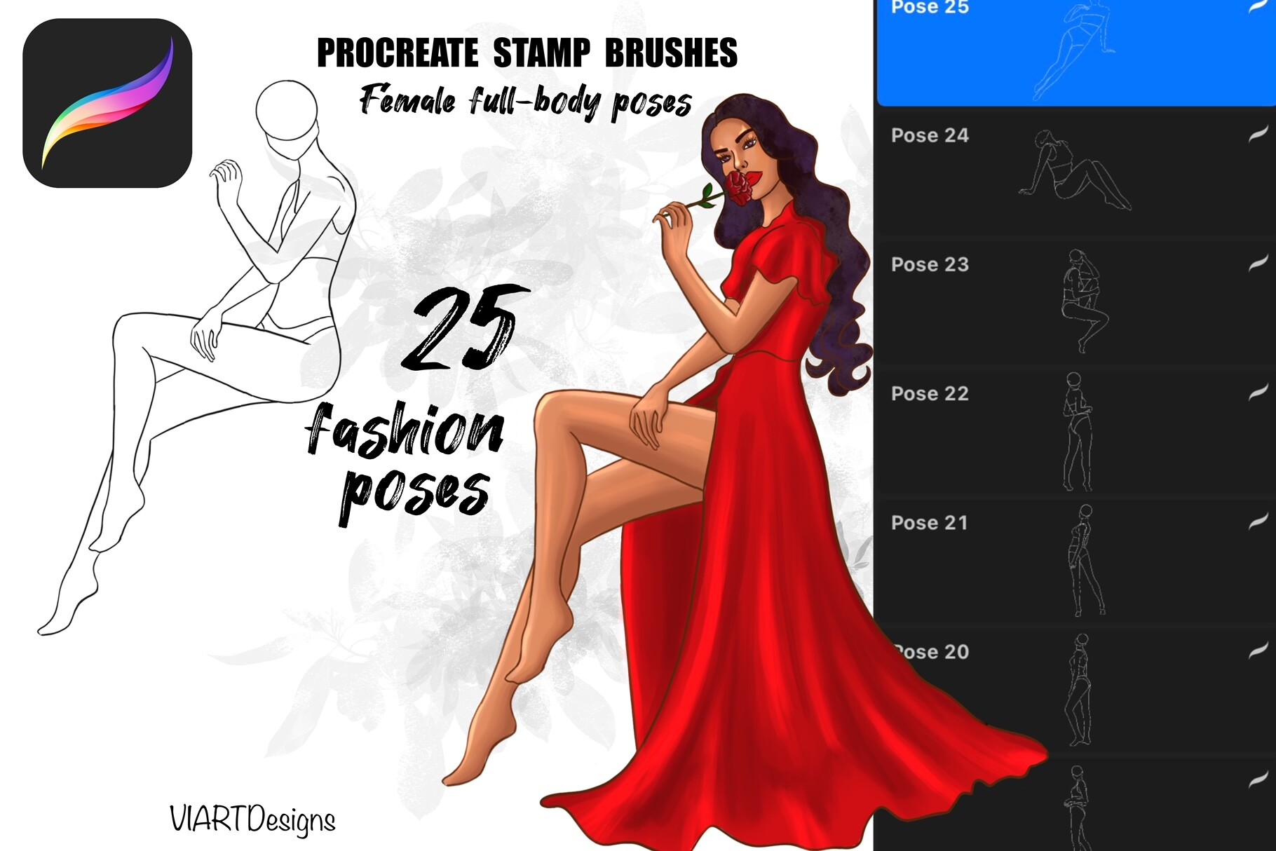 Fashion Bodyposes Stamps Procreate
