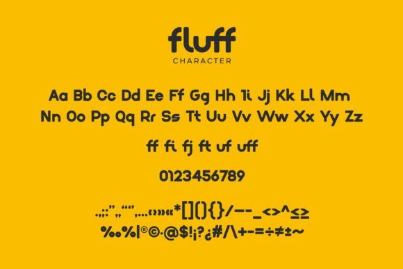 Fluff Font PNG with transparent background - Preview 5