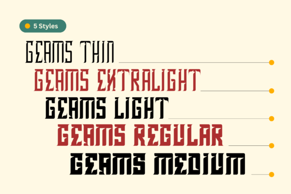 Geams Font - Preview 1