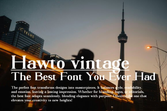 Hawto Vintage Font - Preview 1