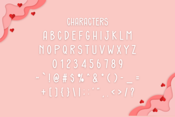 Heart Mate Font PNG with transparent background - Preview 2