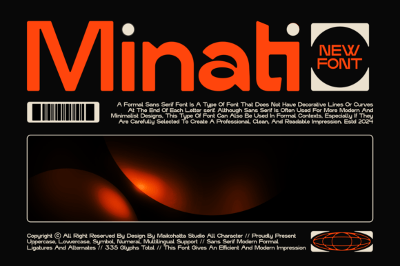Minati Font PNG with transparent background - Preview 1