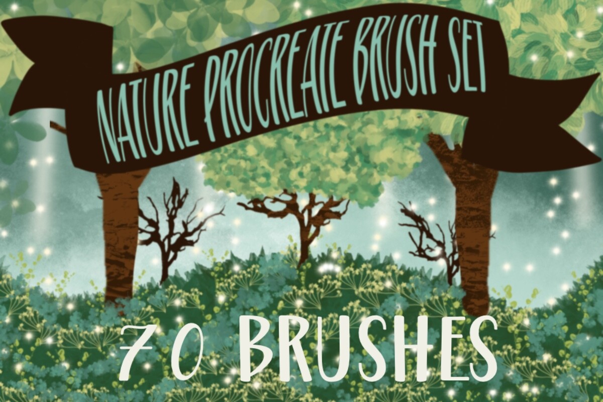 Nature Procreate Brush Set | 70 Brushes - photo 1