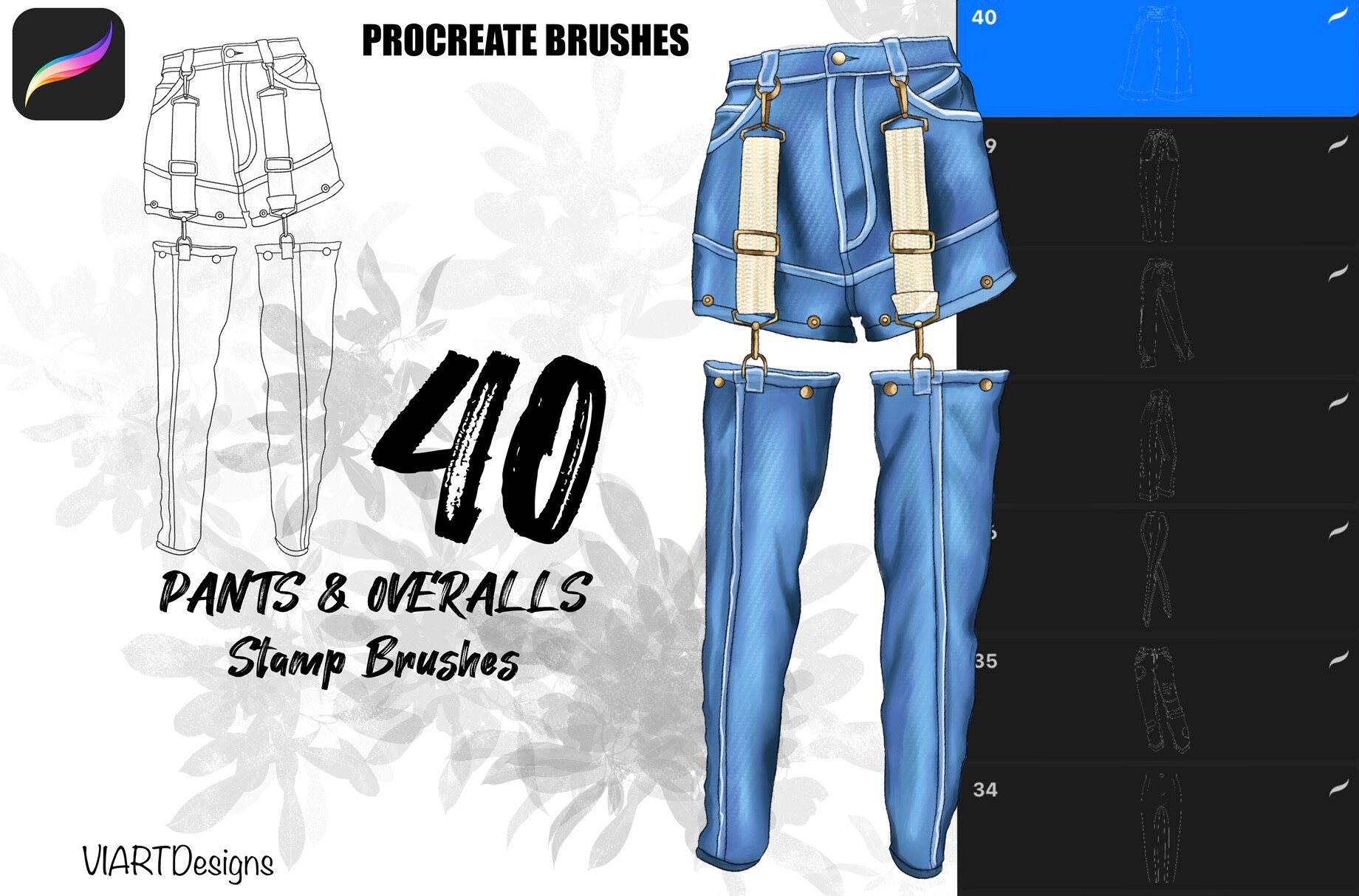 Pants&Overalls Stamps for Procreate