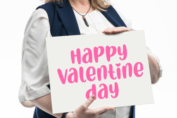 Pink Heart Font PNG with transparent background - Preview 3