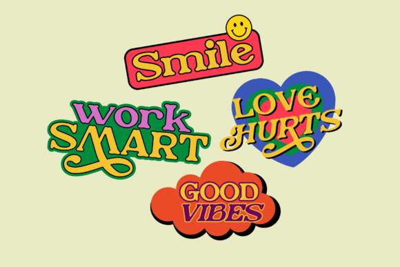 Retro Nakjoy Font PNG with transparent background - Preview 1