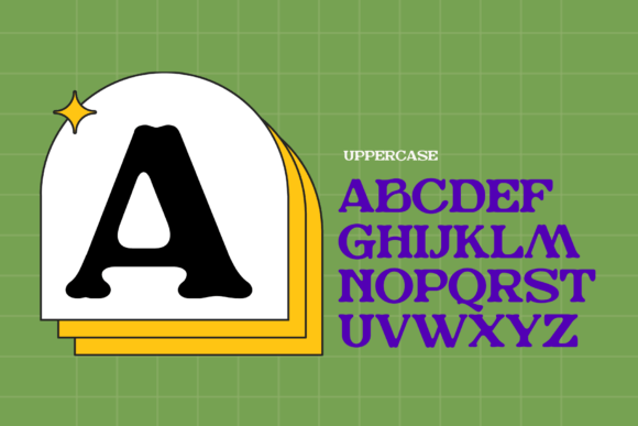 Retro Nakjoy Font PNG with transparent background - Preview 2