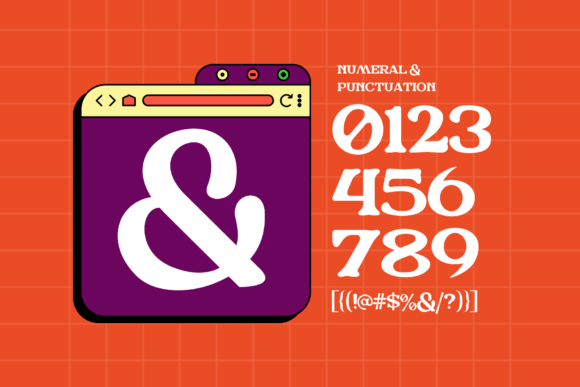Retro Nakjoy Font PNG with transparent background - Preview 4