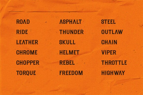 Riders Riots Font PNG with transparent background - Preview 4
