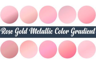 Rose Metal Color Rose Gold Metallic Color Gradient Graphic by Ray Studio · Creative Fabrica