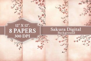 Sakura Digital Backgrounds Graphic by Art Zone · Creative Fabrica