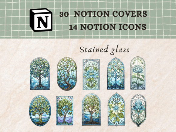 Stained Glass Notion Icons