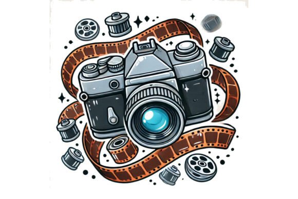 Vintage Camera T-shirt PNG Clipart
