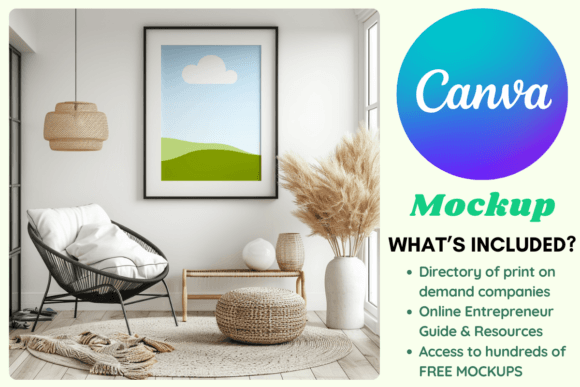 Aesthetic Wall Photo Frame Canva Mockup