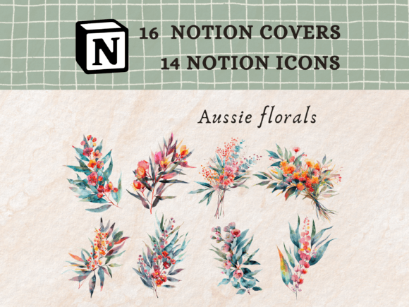 Aussie Florals Notion Icons