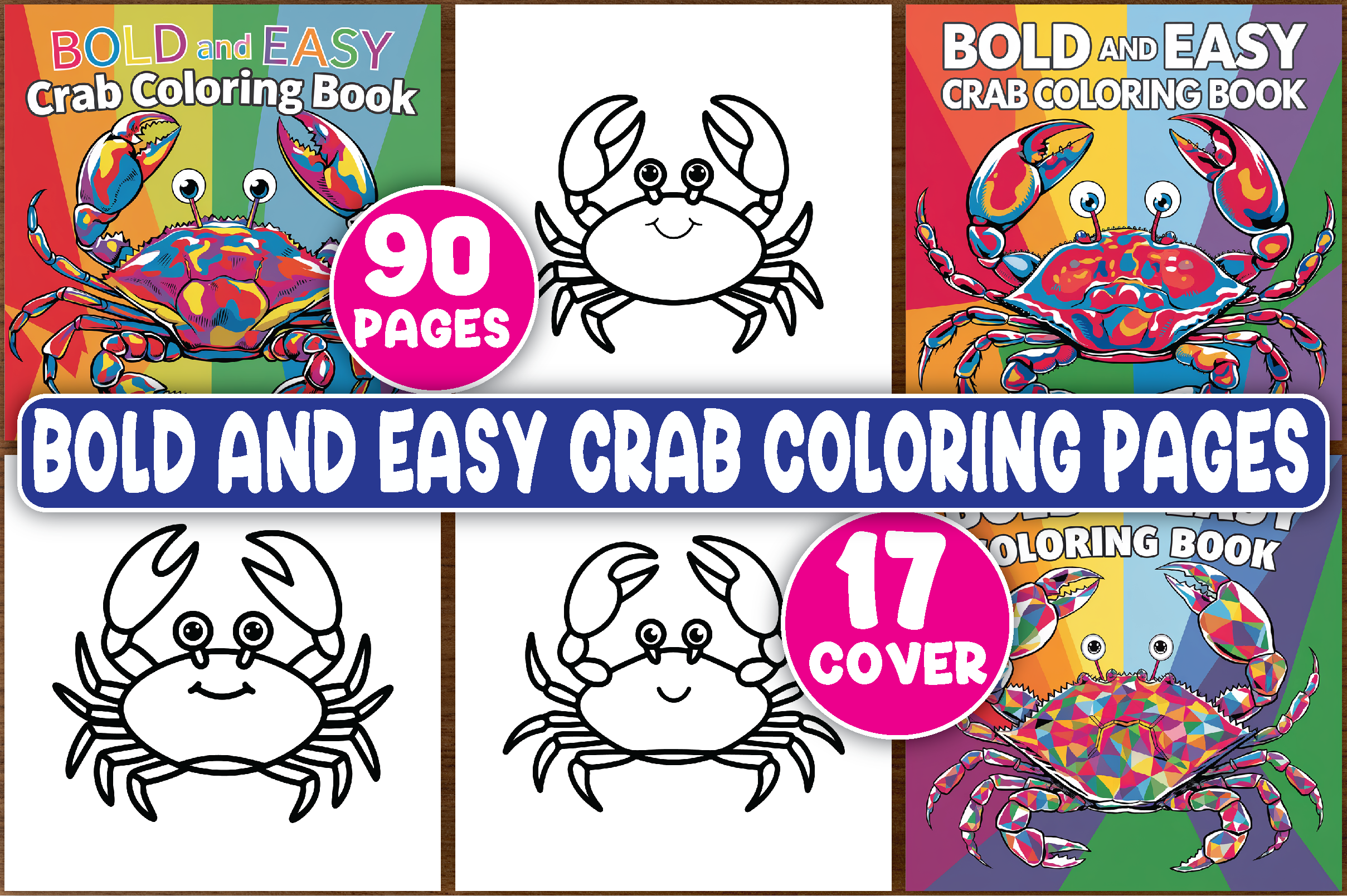 Bold and Easy Crab Coloring Pages