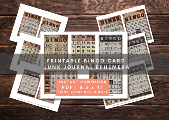 Distressed Valentine's Day Bingo Cards