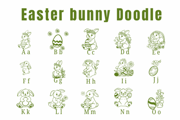 Easter Bunny Doodle Font - Preview 1