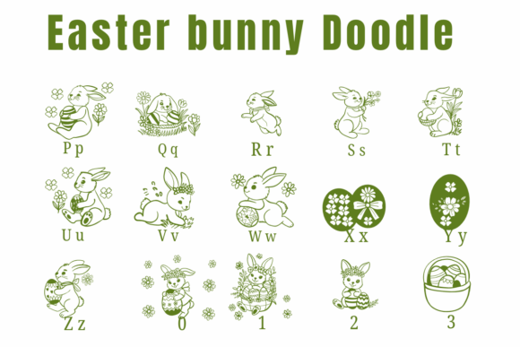 Easter Bunny Doodle Font - Preview 2