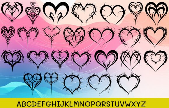 Heart Thorns Arctic Tribal Font - Preview 1