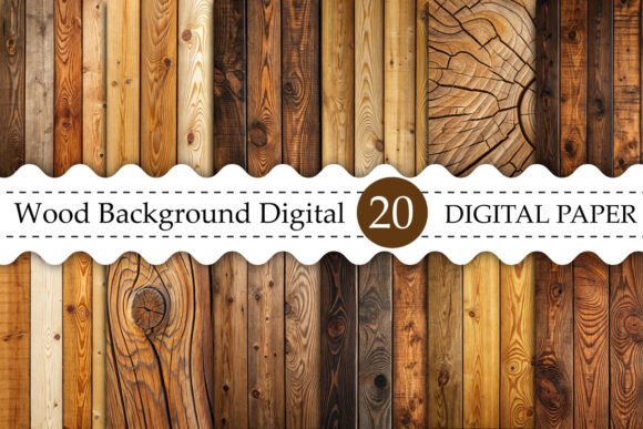 Wood Background Digital Paper Pack