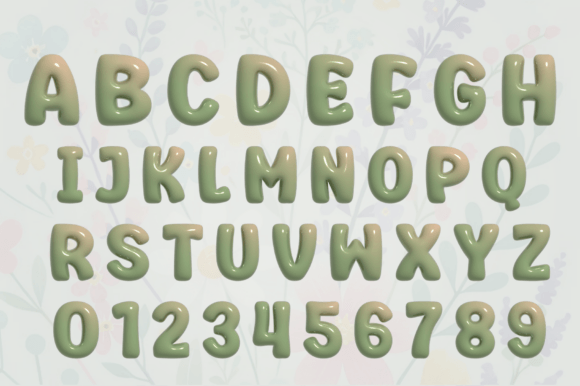3d Spring Font - Preview 1