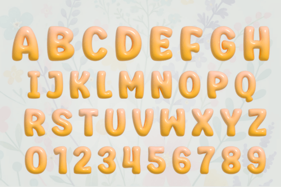 3d Spring Font - Preview 2