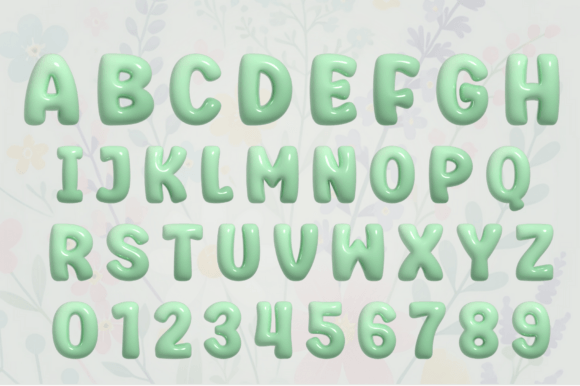 3d Spring Font - Preview 4