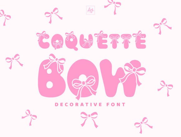 Preview specimen of Coquette Bow decorative font