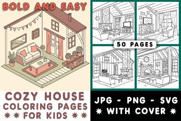 Cozy House Interior Coloring Pages