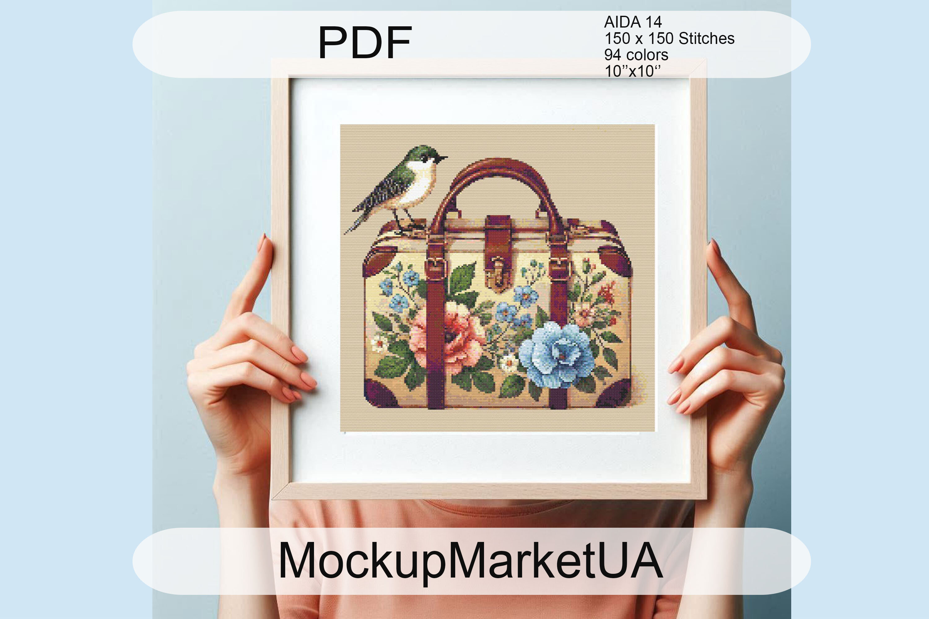 Cute Bag Cross Stitch Pattern PDF DIY