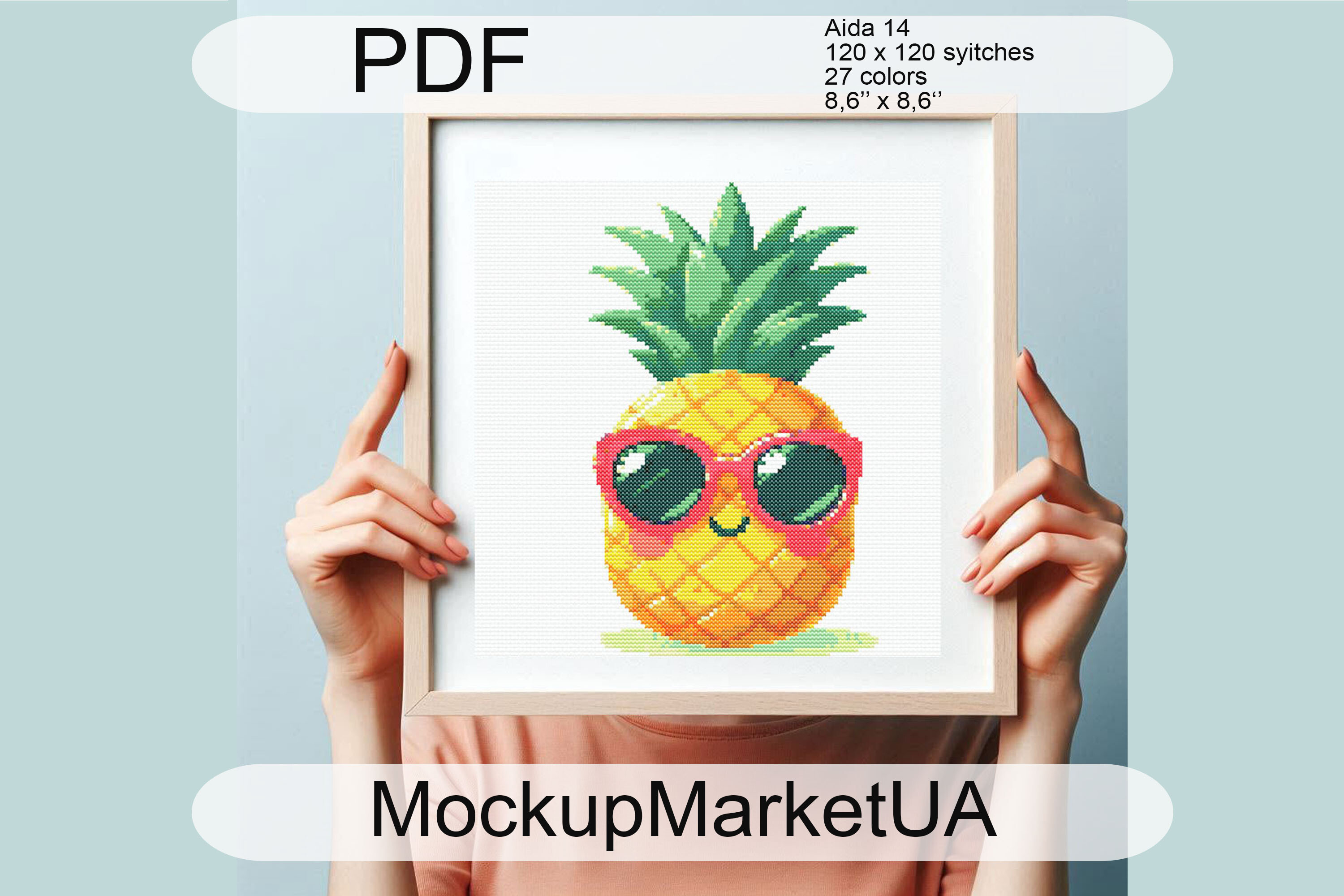 Cute FRUIT Ananas Cross Stitch Pattern