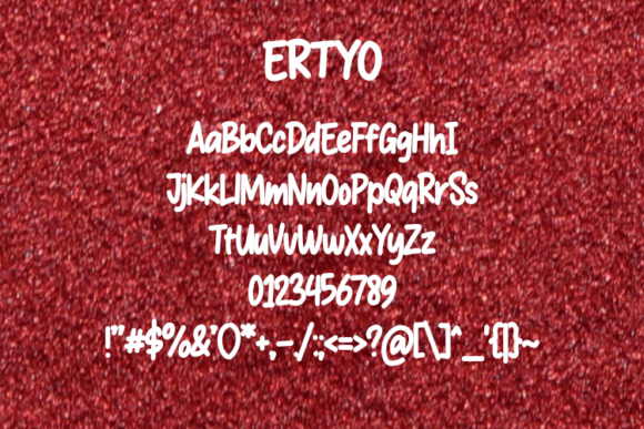 Ertyo Font - Preview 1