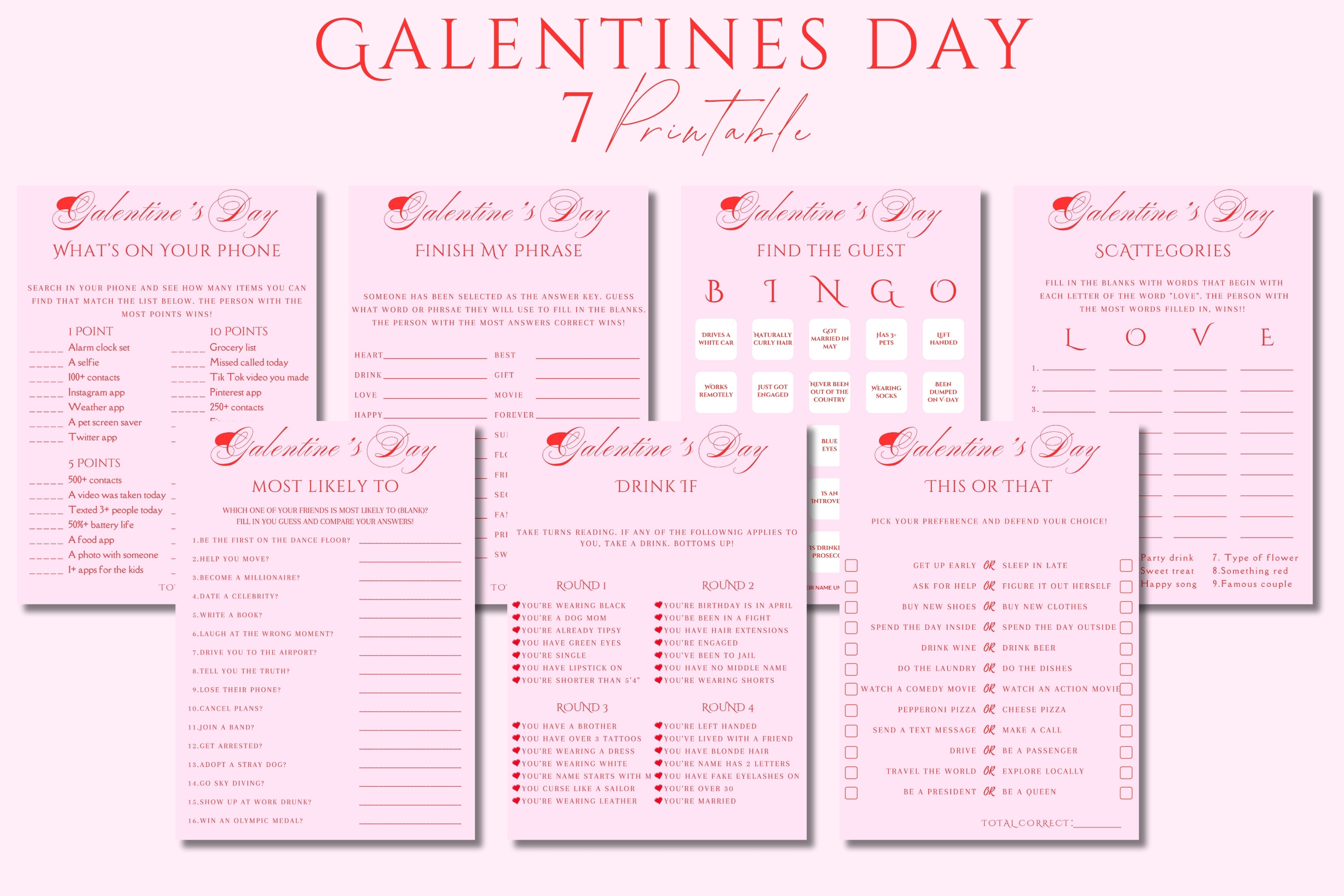 Galentine's Day Games Bundle