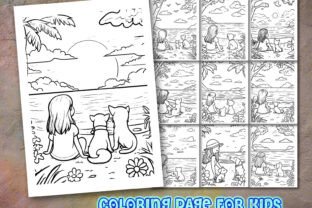 Girl Moments Coloring Page for Kdp Graphic by KDP GURU · Creative Fabrica