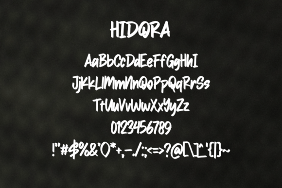 Hidora Font PNG with transparent background - Preview 1
