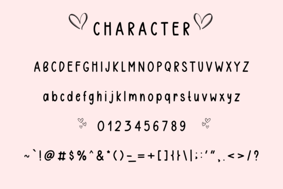 Joyful Hearts Font PNG with transparent background - Preview 2