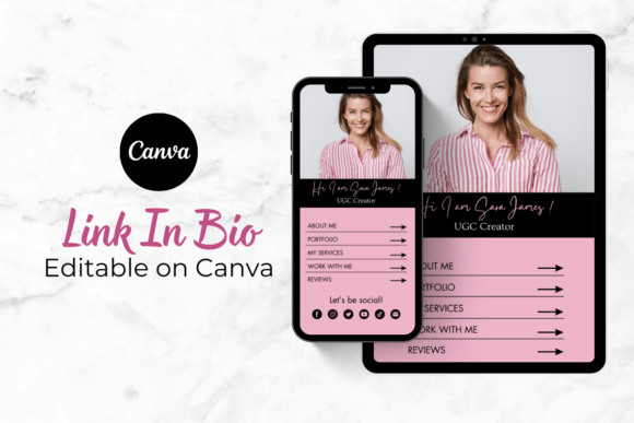 Link in Bio Editable Canva Template