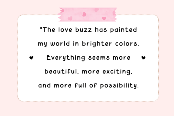 Love Buzz Font PNG with transparent background - Preview 1