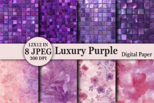 Luxury Purple Digital Paper Graphic by BEE CREATION · Creative Fabrica