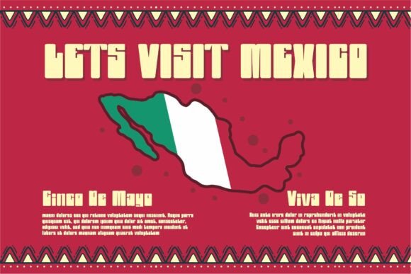 Mexico Solano Font PNG with transparent background - Preview 1