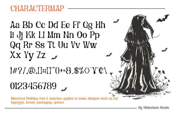 Misterical Buildings Font font preview - 4