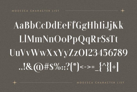 Modesca Font PNG with transparent background - Preview 2