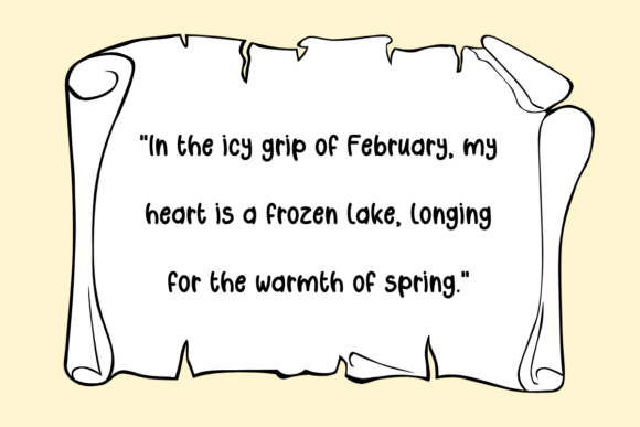 Mournful February Font PNG with transparent background - Preview 1