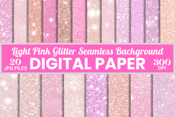 Pastel Pink Glitter Seamless Background