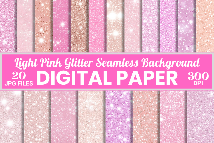 Pastel Pink Glitter Seamless Background